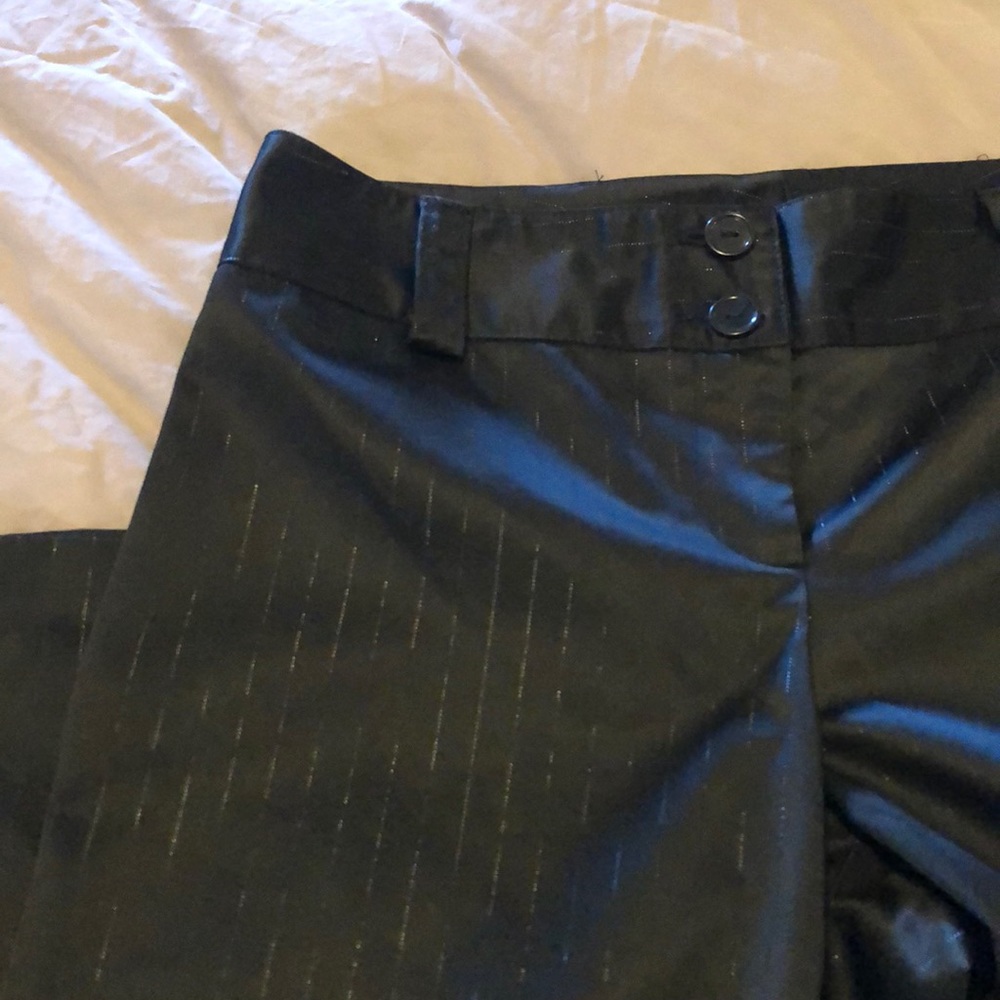 Satin Pin Strip Slacks - Picture 2 of 3